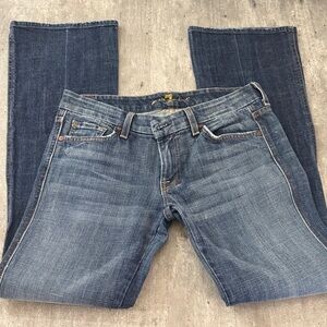 7 For All Mankind Distressed Blue Jeans